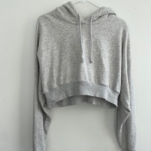TNA Aritzia Grey Cropped Sweatshirt